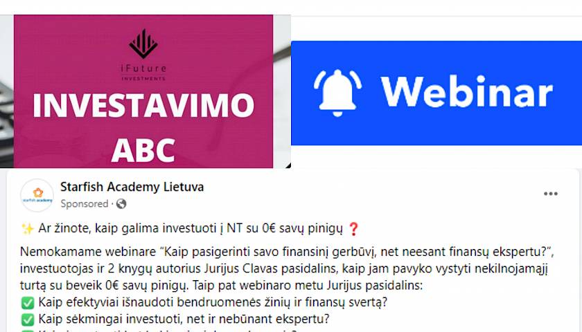 Nemokami vebinarai apie investavimą: patirtis, sudalyvavus 3-uose