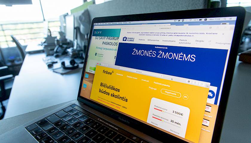 Palyginimas: kokiose platformose vėluojančių paskolų procentas didžiausias